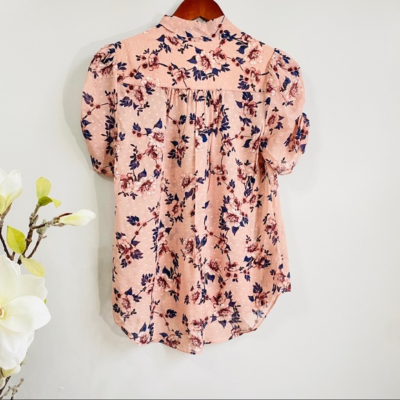 Kate Spade Prairie rose tie neck silk blouse - Picture 5 of 8